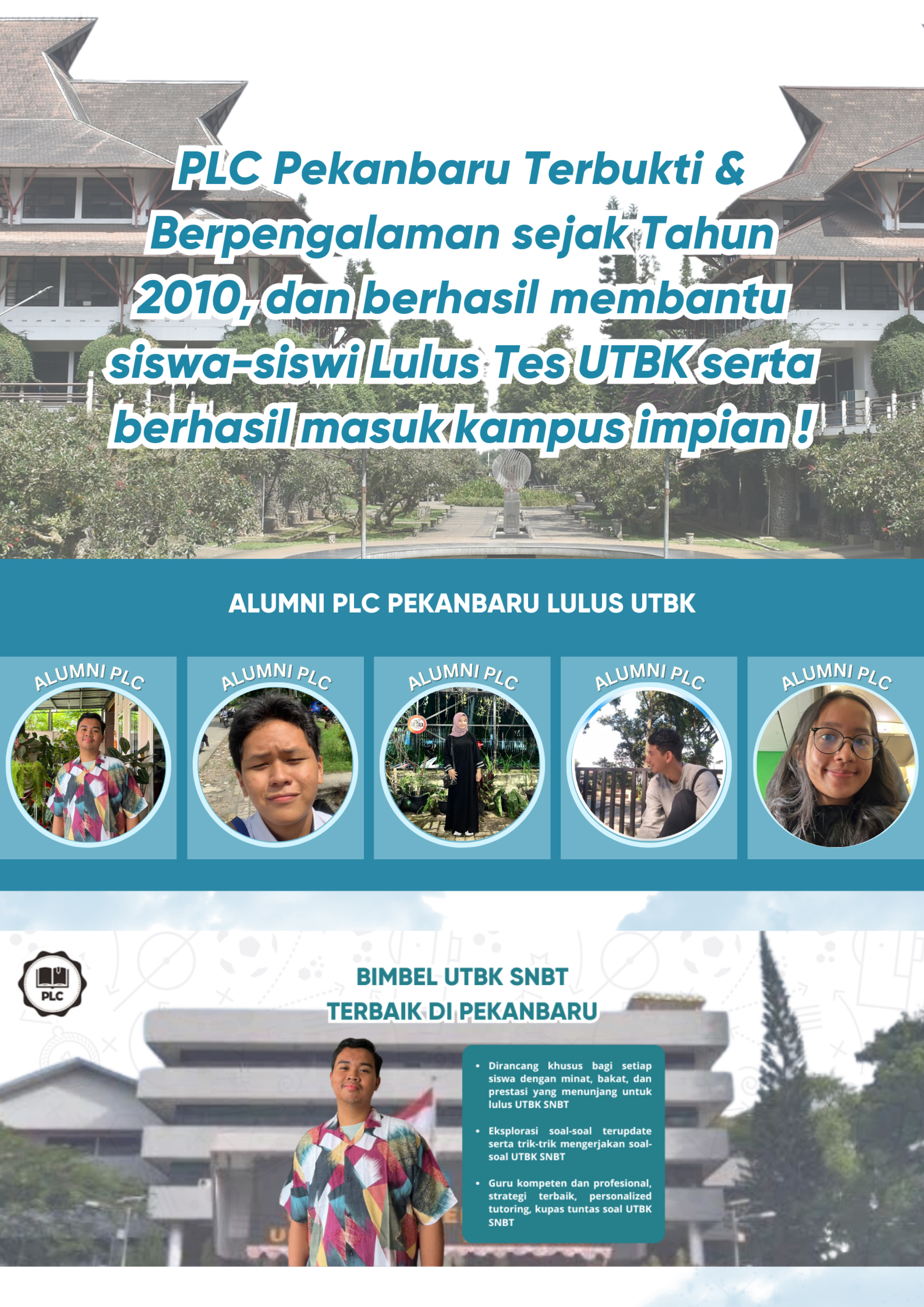 bukti keberhasilan peserta bimbel snbt di bimbel plc pekanbaru lulus dengan hasil yang memuaskan