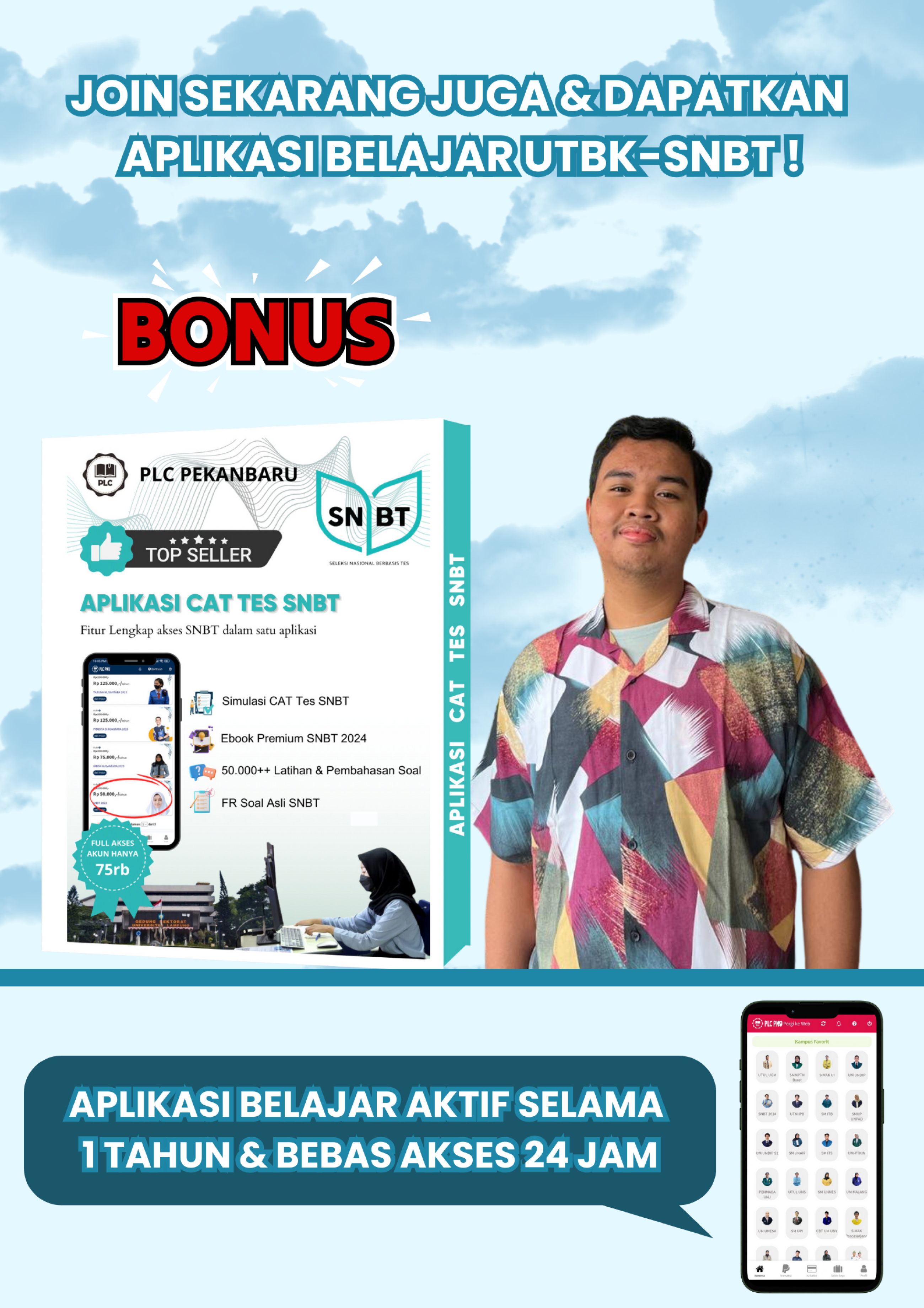 gratis aplikasi tryout online snbt jika les di bimbel plc pekanbaru